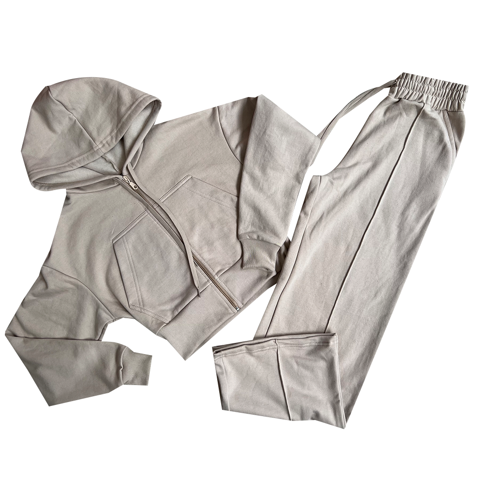 Conjunto De Algodón Beige