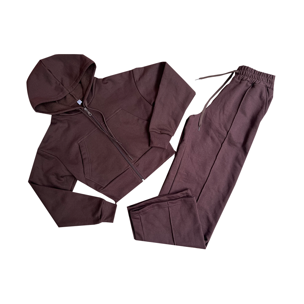 Conjunto De Algodón Café