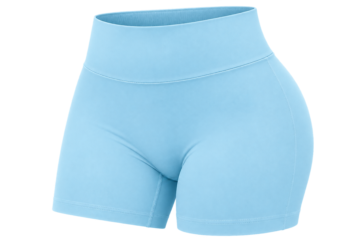 Short Deportivo Dynamic Push Up – Tiro Alto 4.5 - Celeste - Talla L