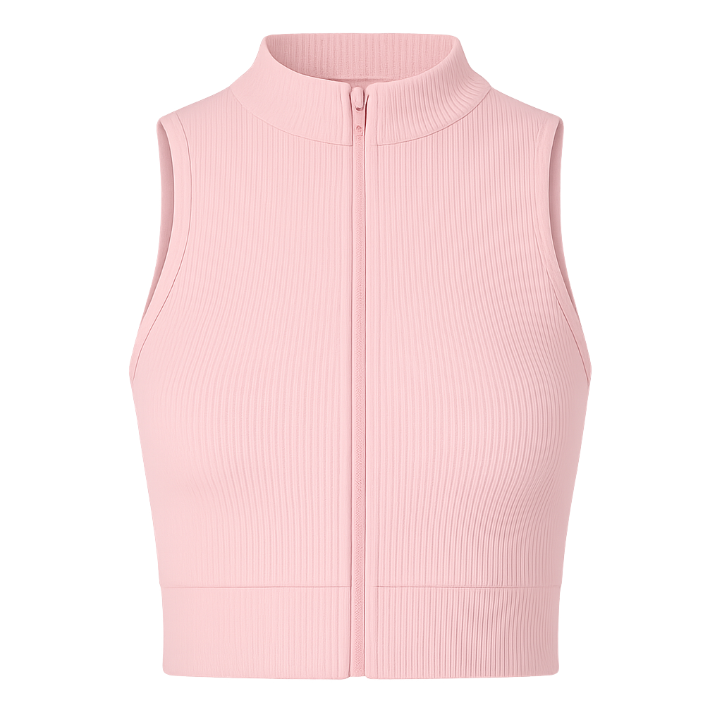 Crops con cierre deportivo - Rosa