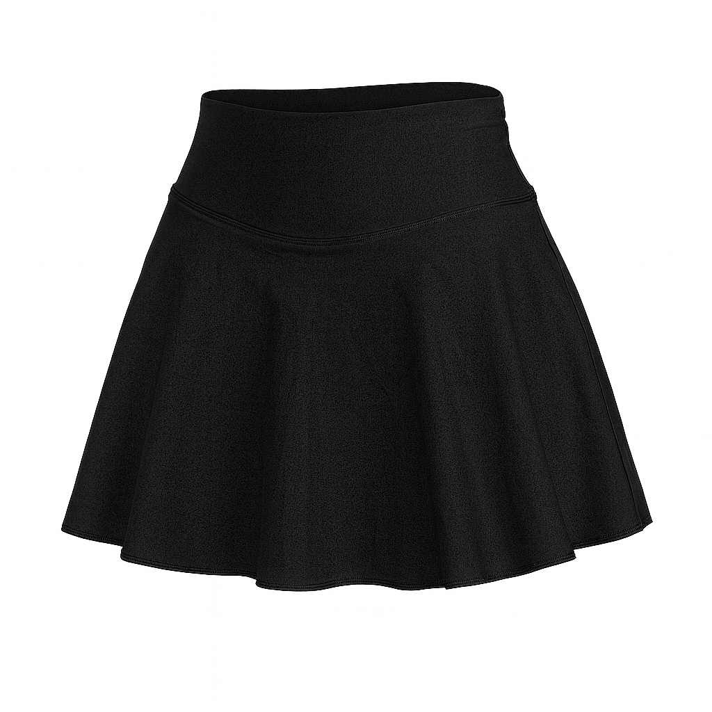 Falda Short Con Bolsillos — Negra