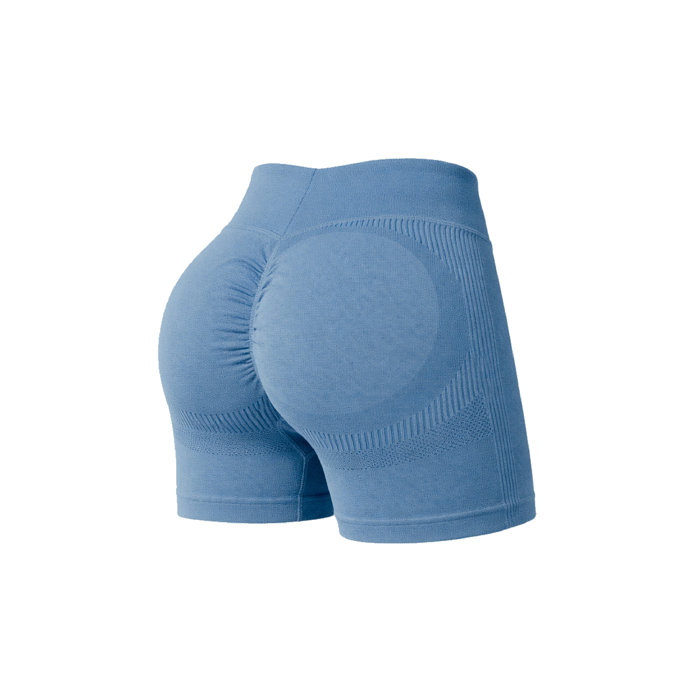 Short Push Up Liso con Cintura en V - Celeste
