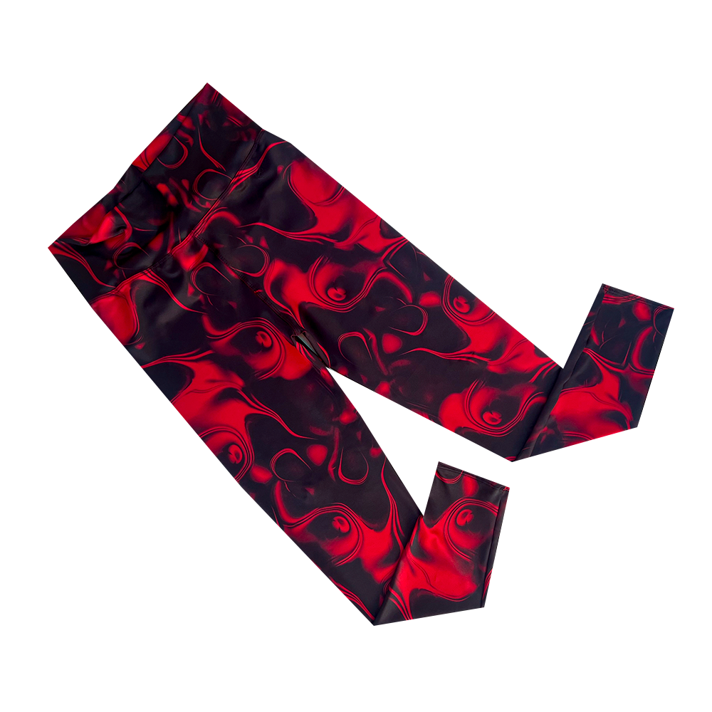 Calza Deportiva Suplex Estampado Rojizo