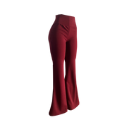 Flare Pants - Tela Sofía - Burdeo