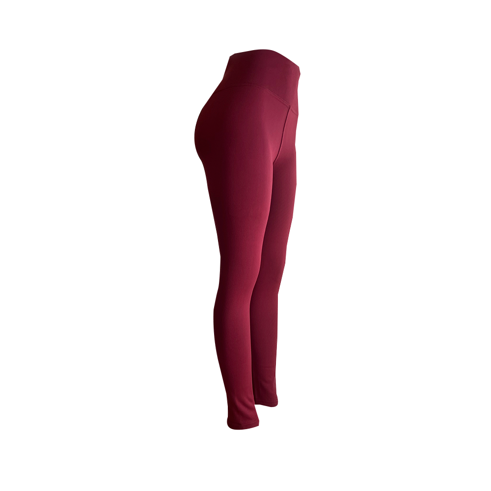 Calza De Algodon Con Polar - Burdeo - Talla Estándar