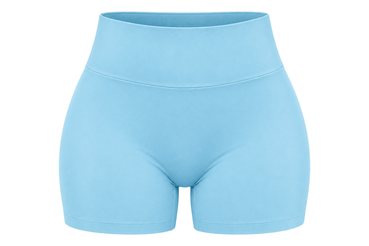 Short Deportivo Dynamic Push Up – Tiro Alto 4.5 - Celeste - Talla L