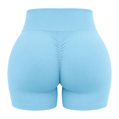 Short Deportivo Dynamic Push Up – Tiro Alto 4.5 - Celeste - Talla M