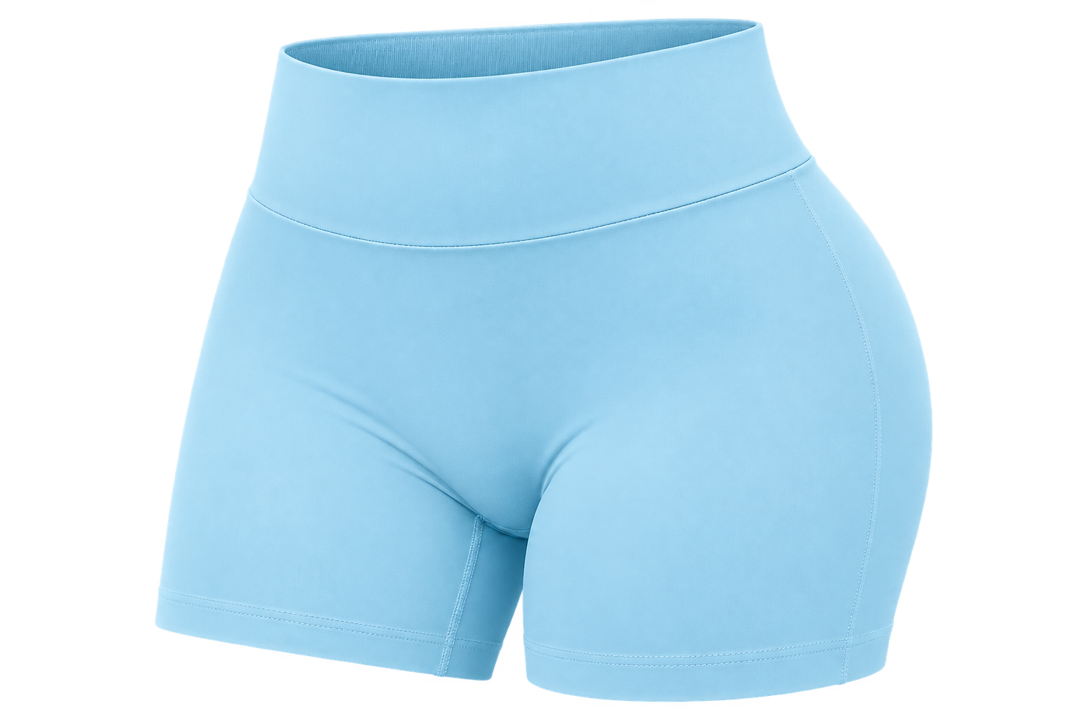 Short Deportivo Dynamic Push Up – Tiro Alto 4.5 - Celeste - Talla L