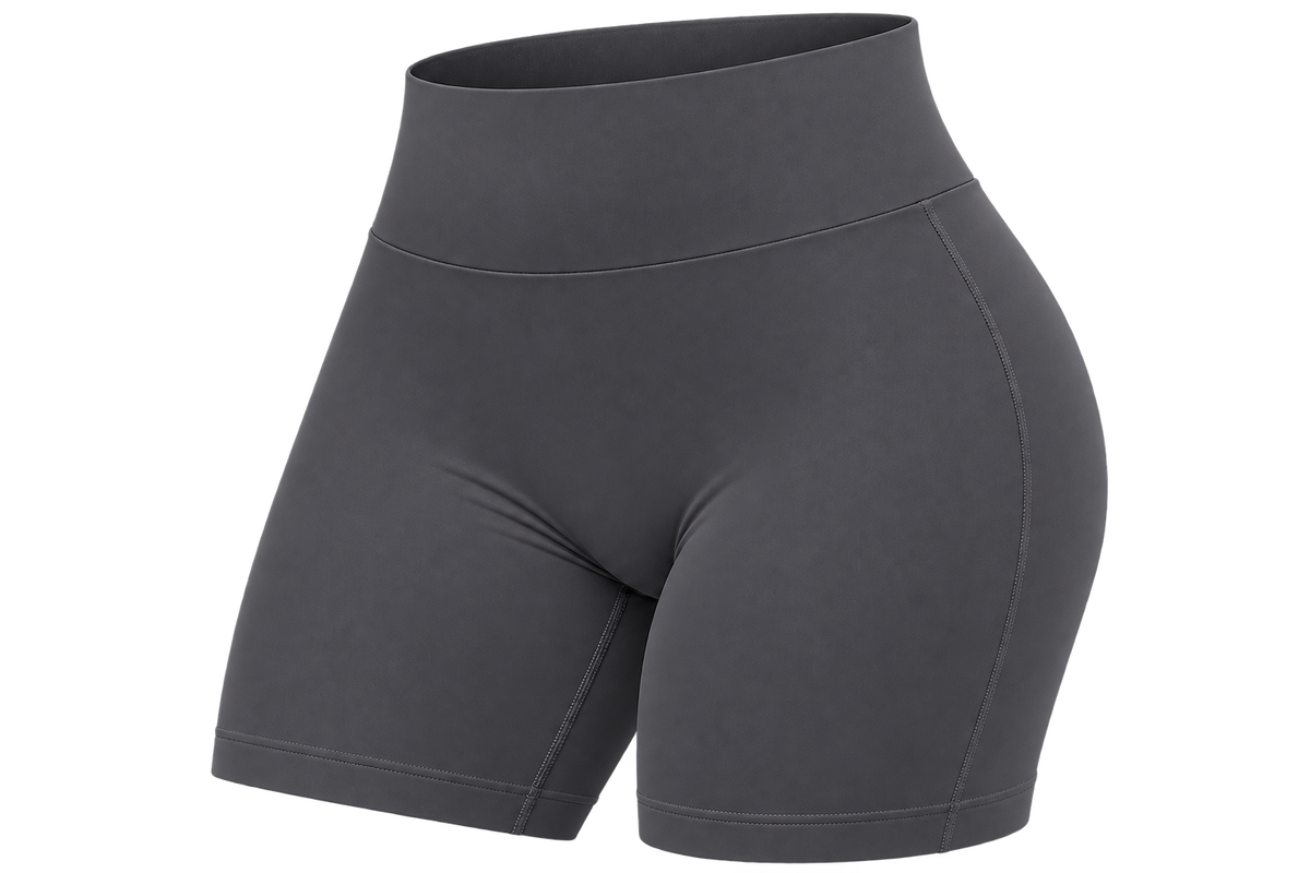 Short Deportivo Dynamic Push Up – Tiro Alto 4.5 - Gris Carbon - Talla L