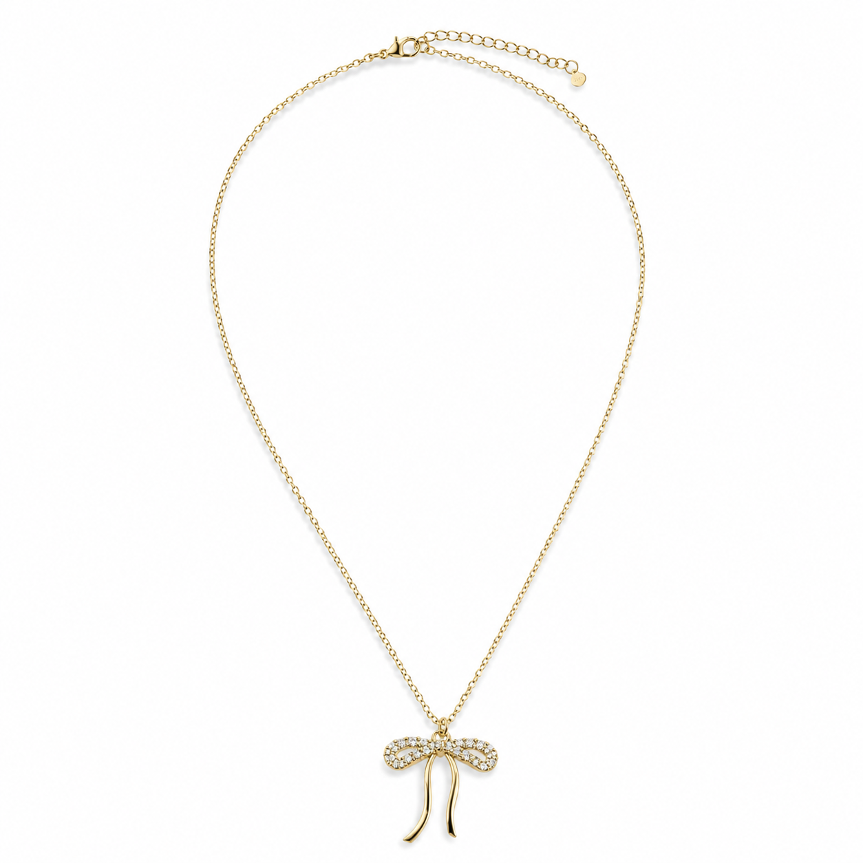 Collar Cadena con Dije Lazo Enchapado en Oro 18K – 50 cm
