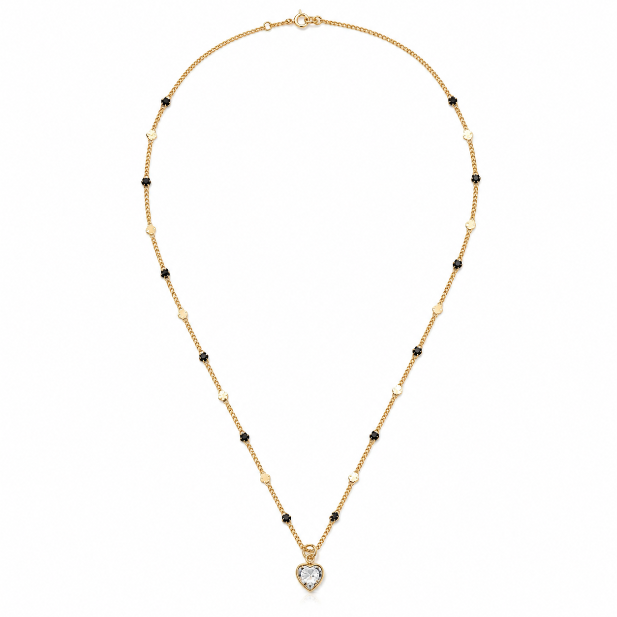 Collar Punto de Luz Corazón Enchapado en Oro 18K – 45 cm
