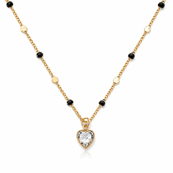 Collar Punto de Luz Corazón Enchapado en Oro 18K – 45 cm