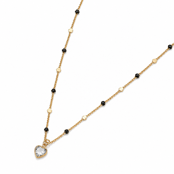 Collar Punto de Luz Corazón Enchapado en Oro 18K – 45 cm