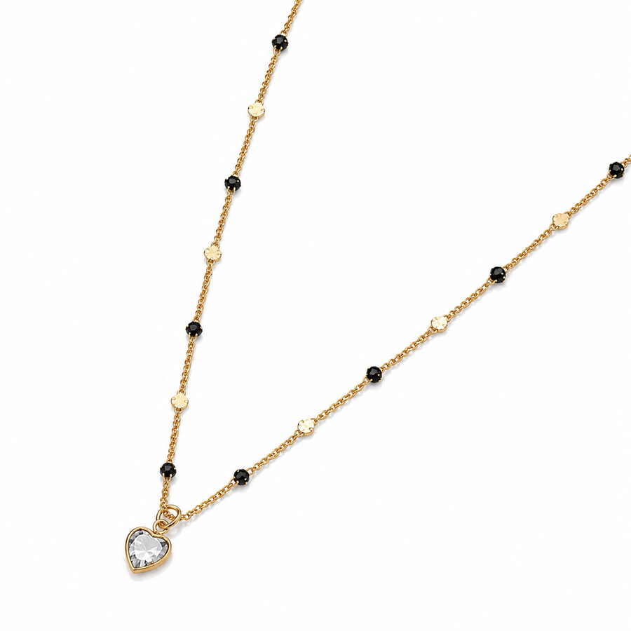 Collar Punto de Luz Corazón Enchapado en Oro 18K – 45 cm
