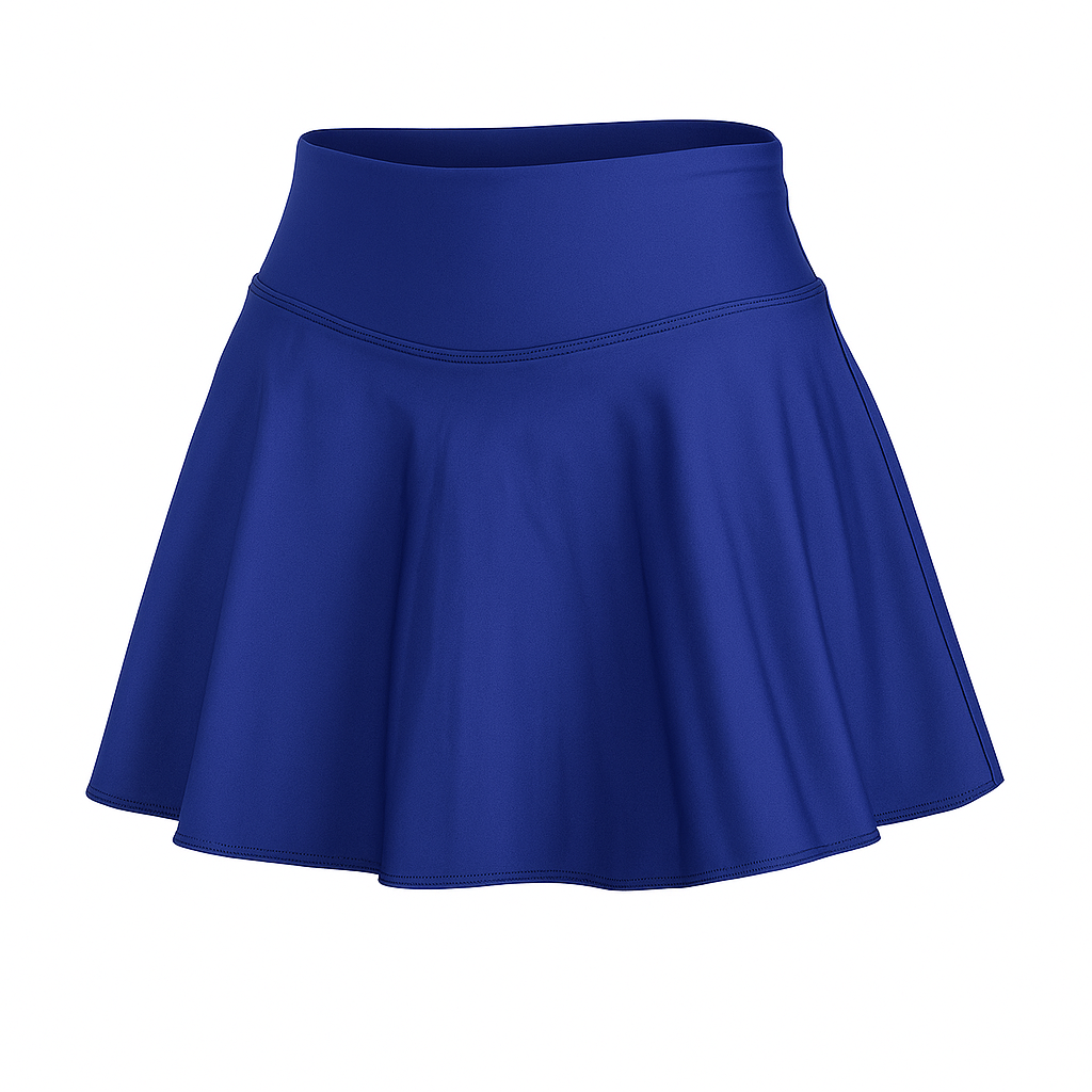 Falda Short Con Bolsillos — Azul Royal