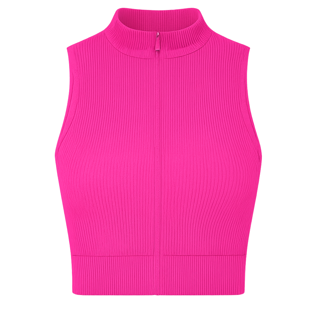 Crops con cierre deportivo - Fucsia