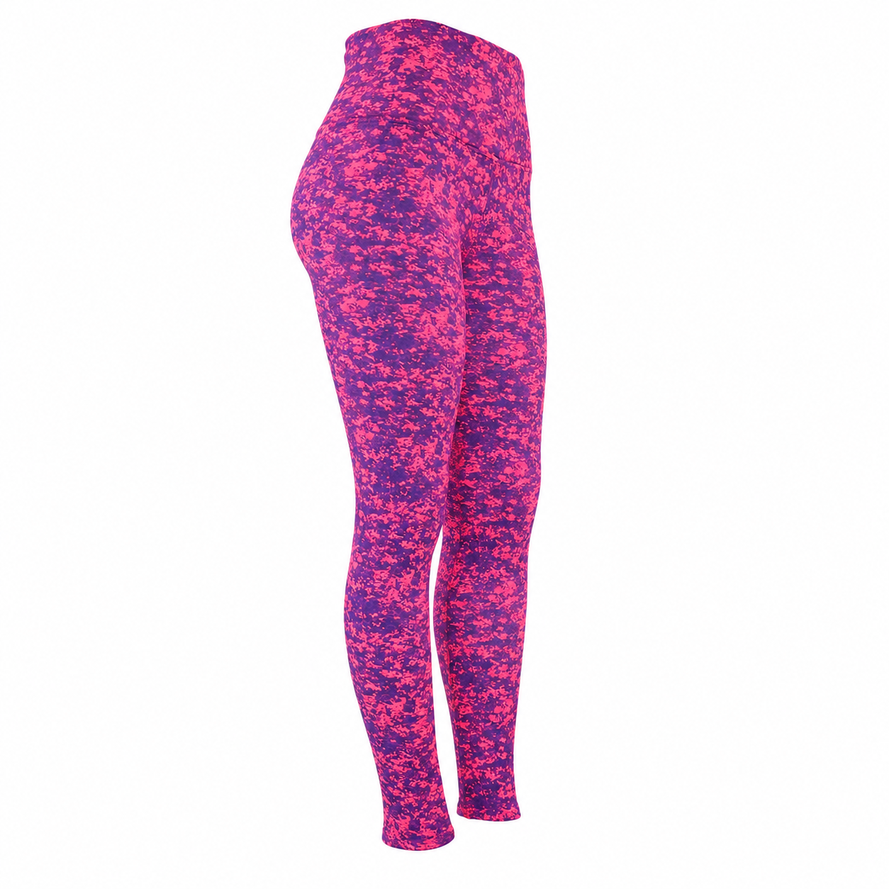 Calza De Algodón Con Polar - Print Fucsia Morado