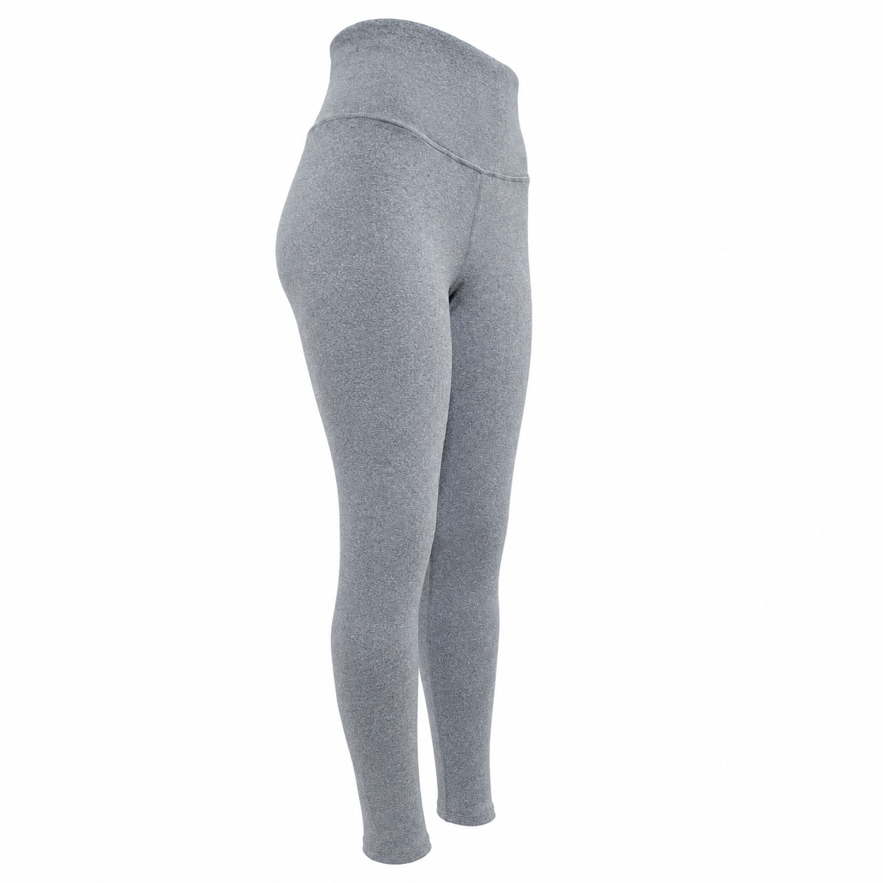 Calza De Algodón Con Polar - Gris Jaspeado