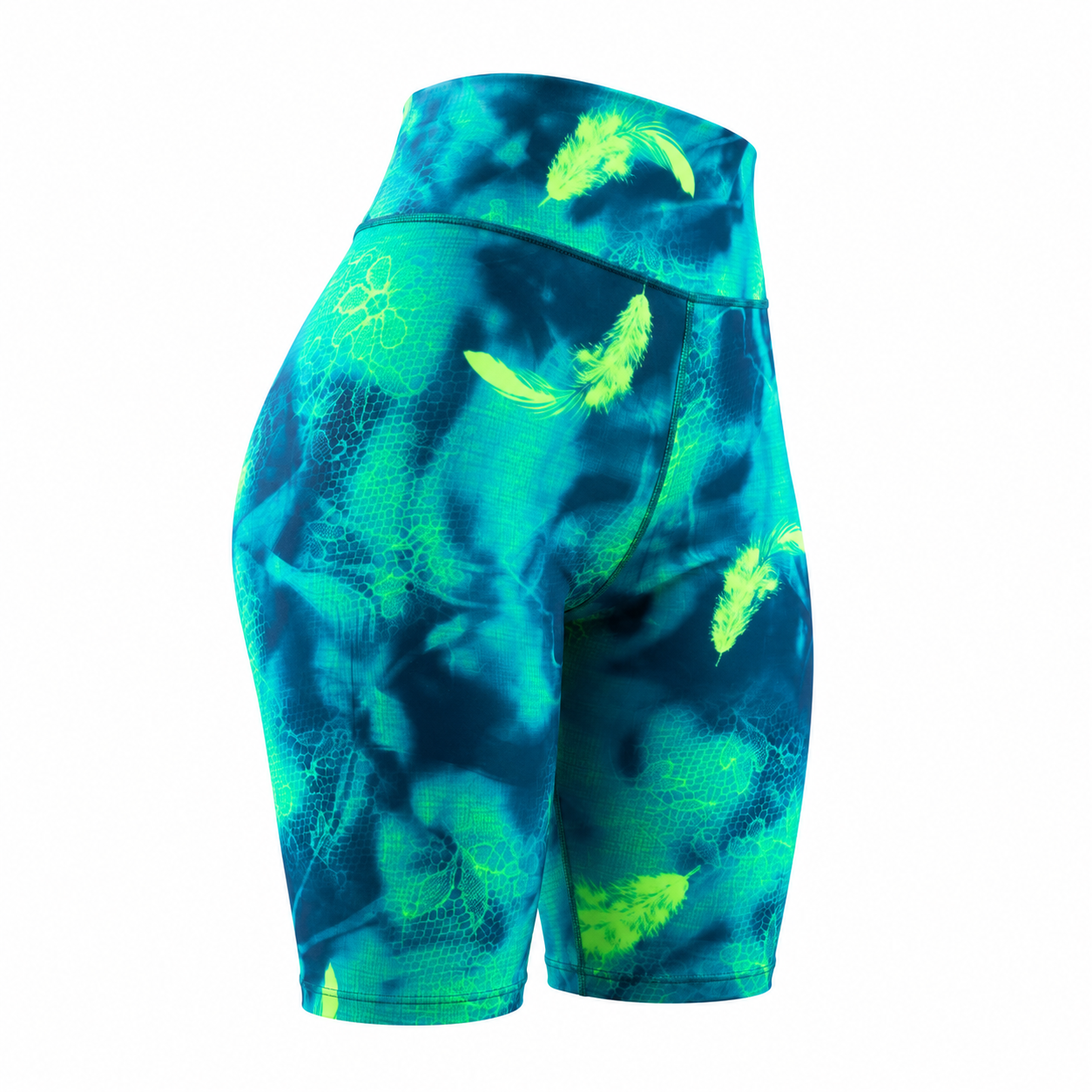 Bikers Suplex Verde Turquesa Plumas - Talla XL