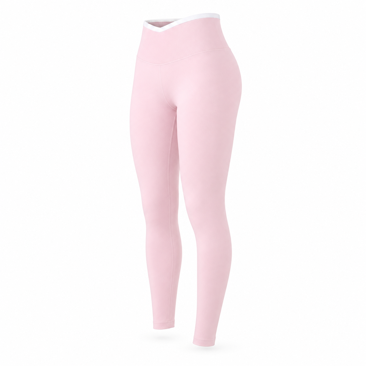 Calza Fitness Push Up Pretina Bicolor – Tiro Alto - Palo Rosa - Talla M/L