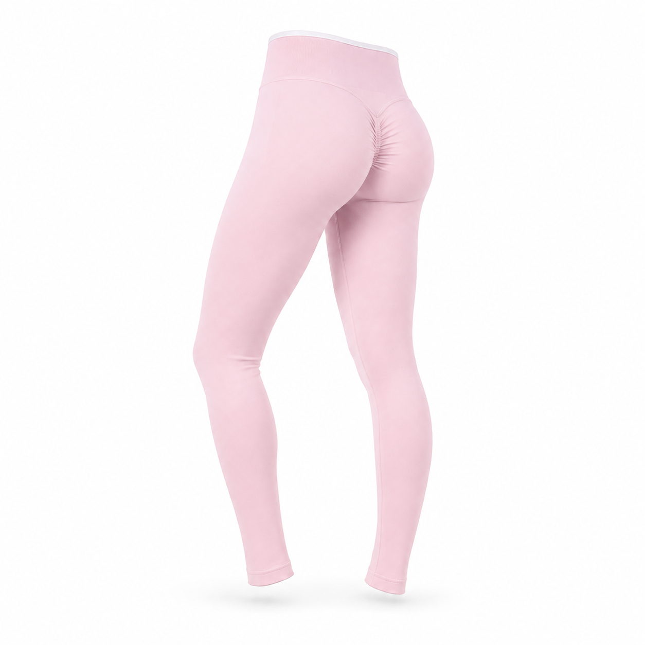 Calza Fitness Push Up Pretina Bicolor – Tiro Alto - Palo Rosa - Talla M/L