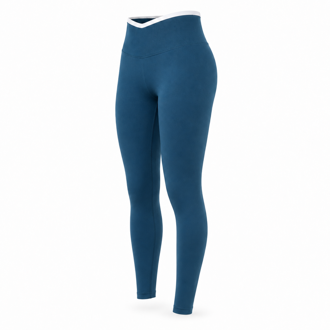 Calza Fitness Push Up Pretina Bicolor – Tiro Alto - Petróleo - Talla M/L