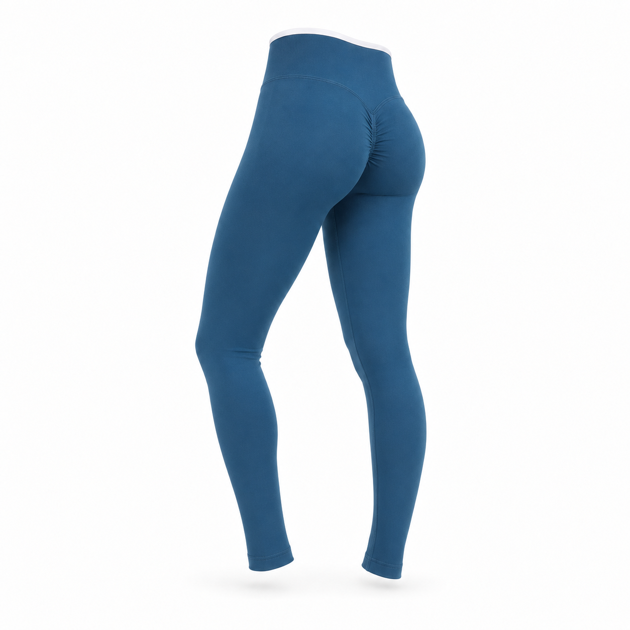 Calza Fitness Push Up Pretina Bicolor – Tiro Alto - Petróleo - Talla M/L