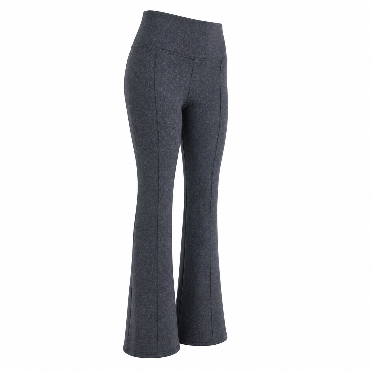 Flare Pants Algodón con Polar y Pinzas - Gris oscuro - Talla Estándar