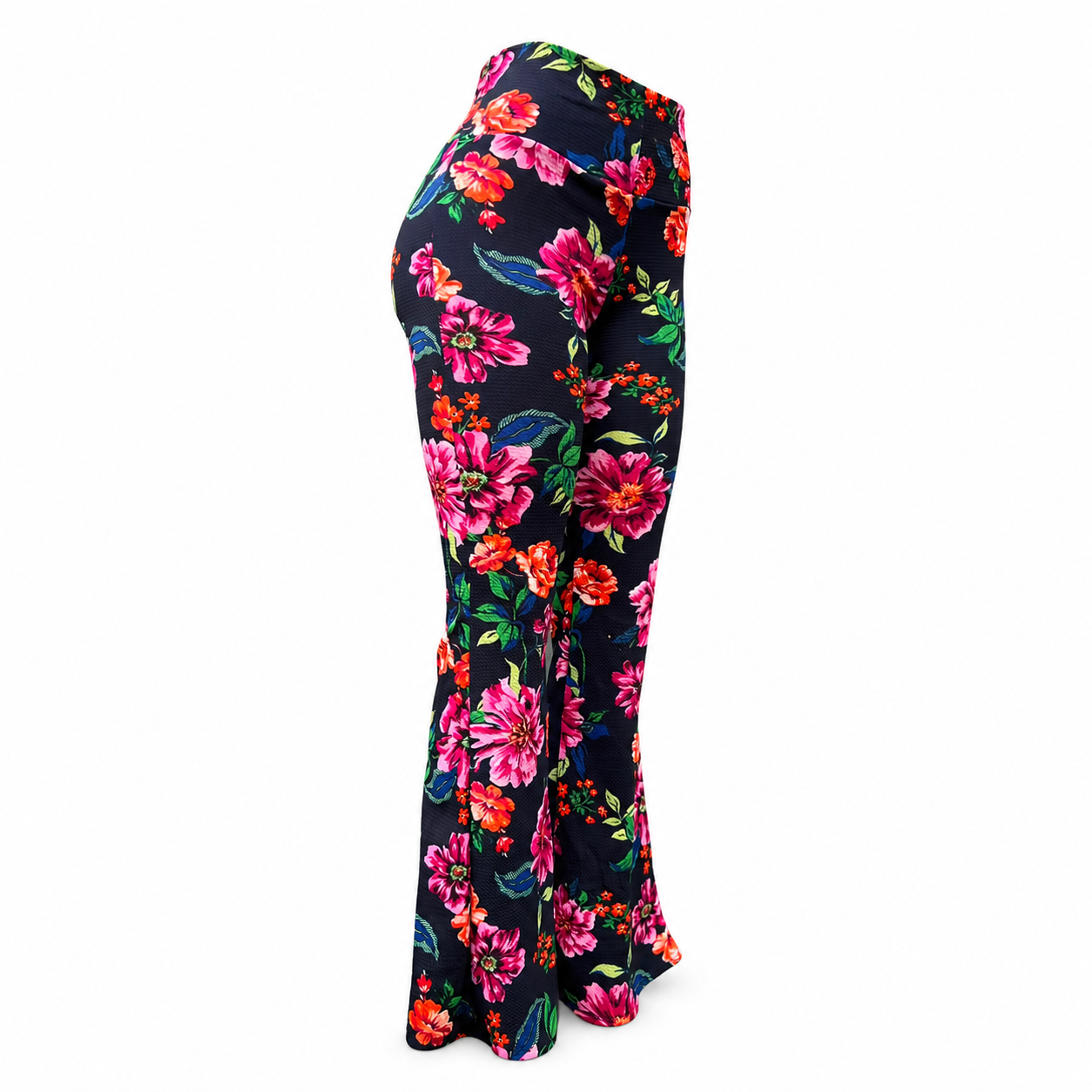 Flare Pants - Tela Sofía - Floral Nocturno- Talla Estandar