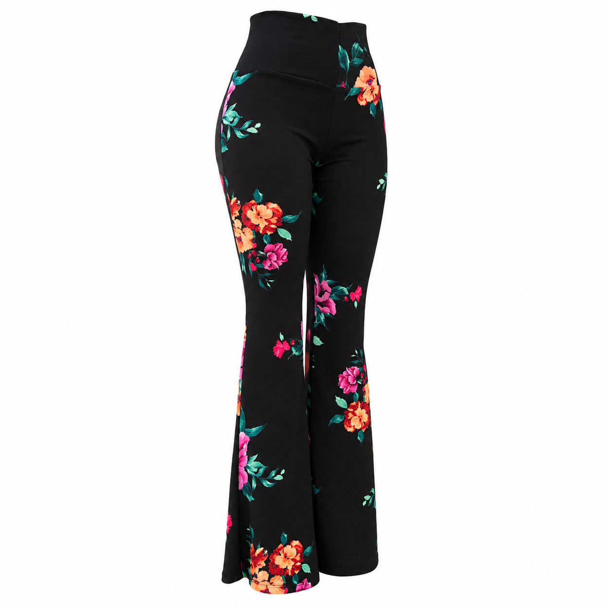 Flare Pants - Tela Sofía - Floral Eclipse - Talla Estandar