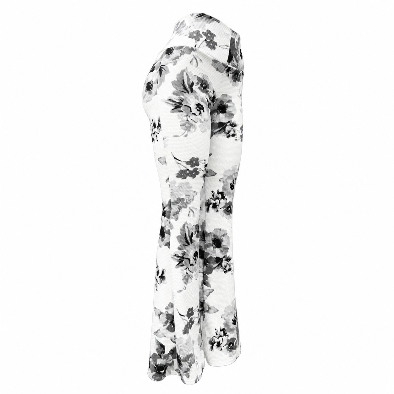 Flare Pants - Tela Sofía - Floral Monocromo  - Talla Estandar