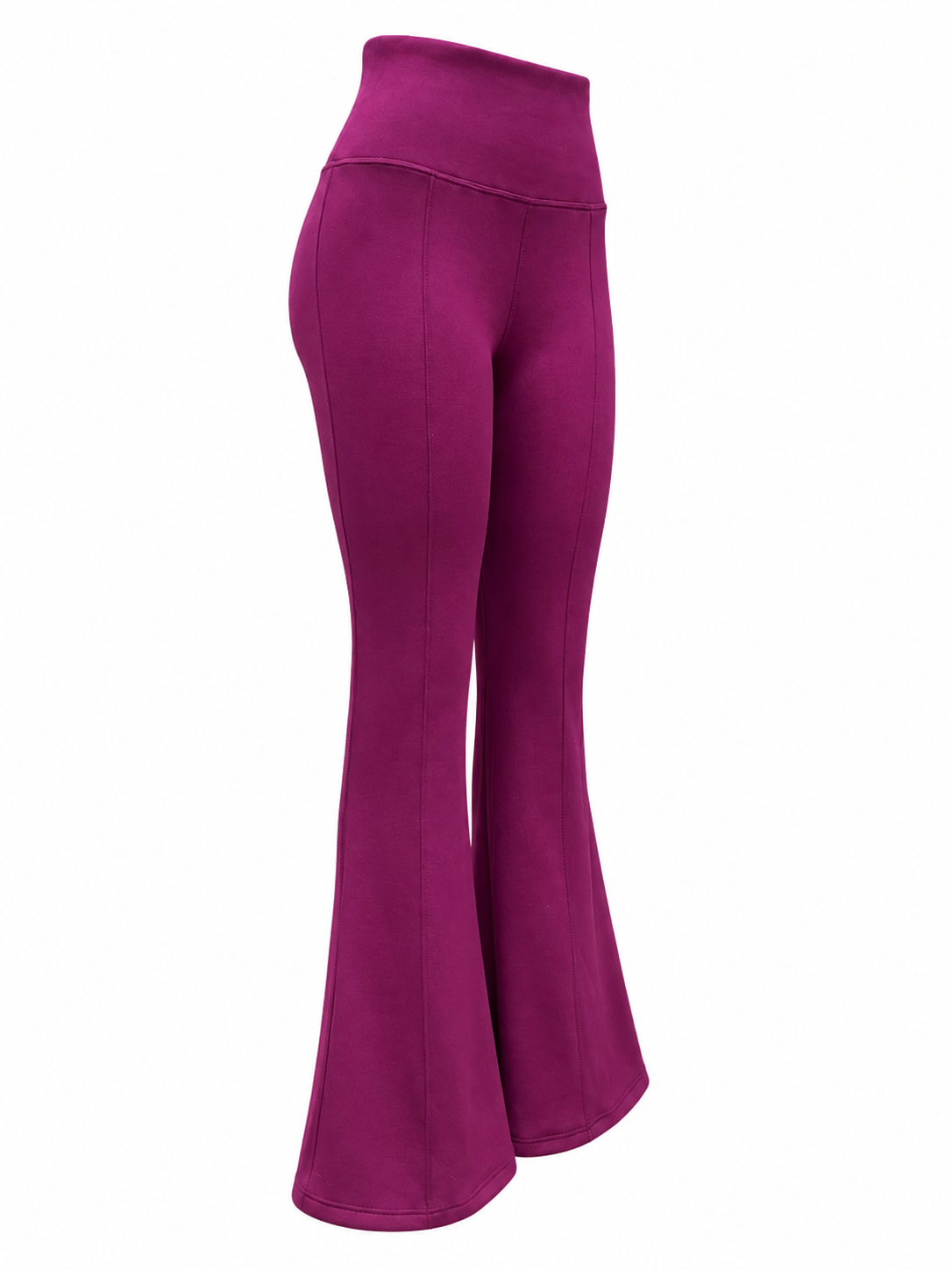 Flare Pants Algodón con Polar y Pinzas - Burdeo - Talla Estándar