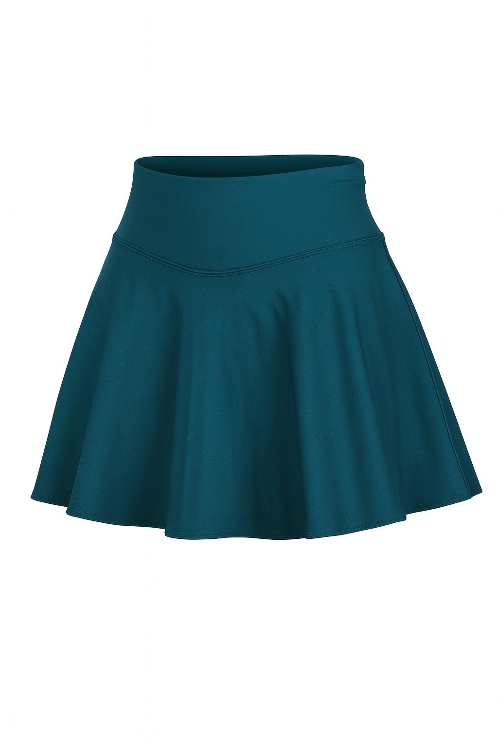 Falda Short Con Bolsillos — Verde Petróleo