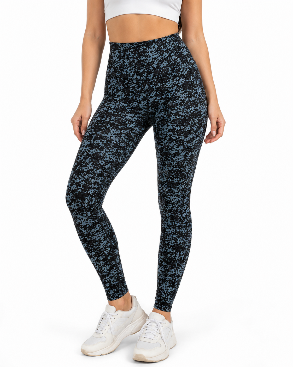 Calza Algodón Con Polar Print Gris  - Talla Estándar