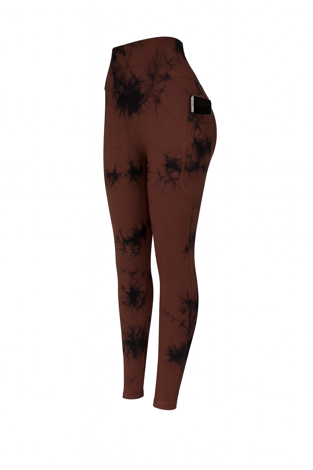 Calza Larga Push Up Brown Tie Dye con Bolsillos