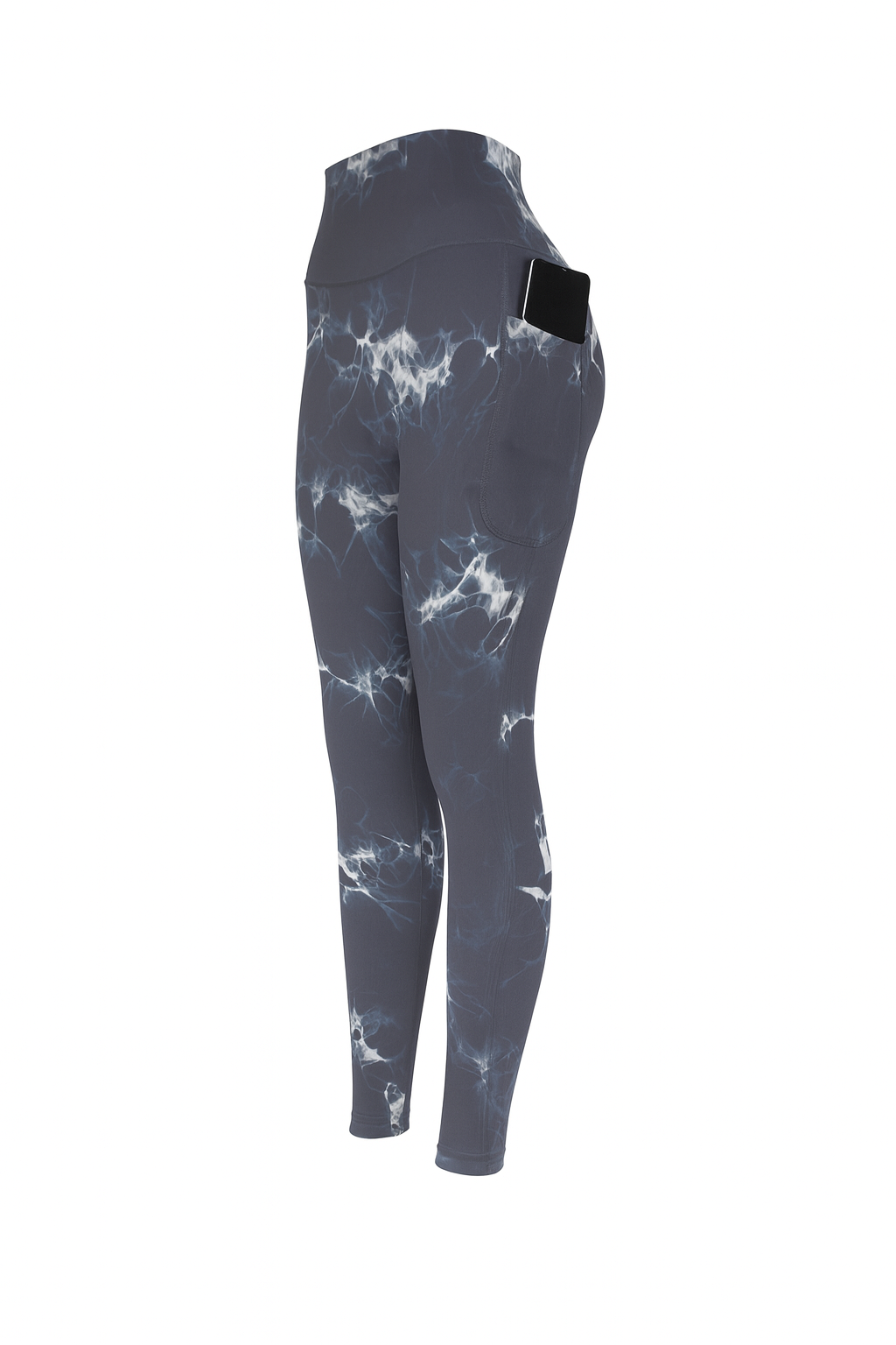 Calza Larga Push Up Gray Tie Dye Con Bolsillos