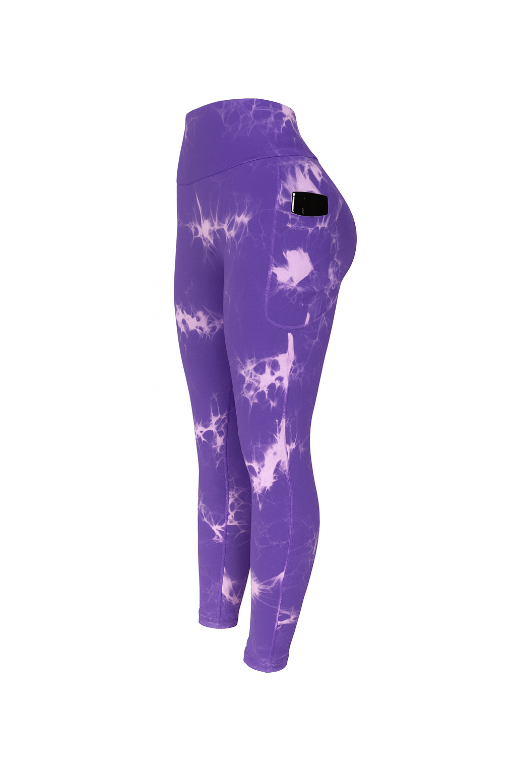 Calza Larga Push Up Purple Tie Dye Con Bolsillos