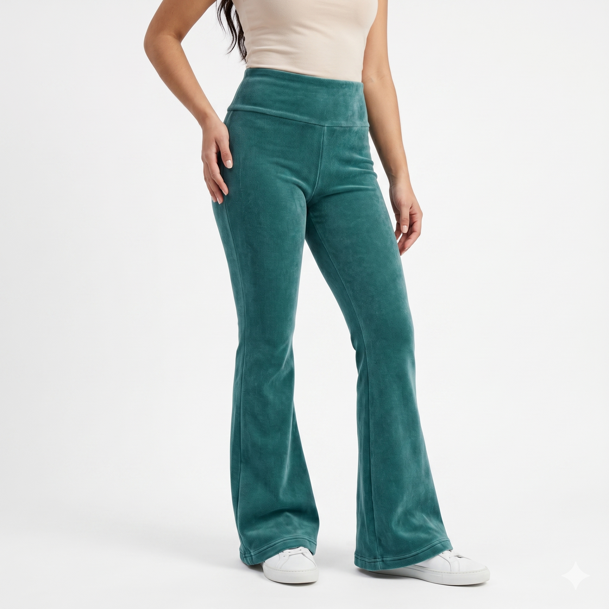 Flare Pants Cotele - Polar - Verde Menta