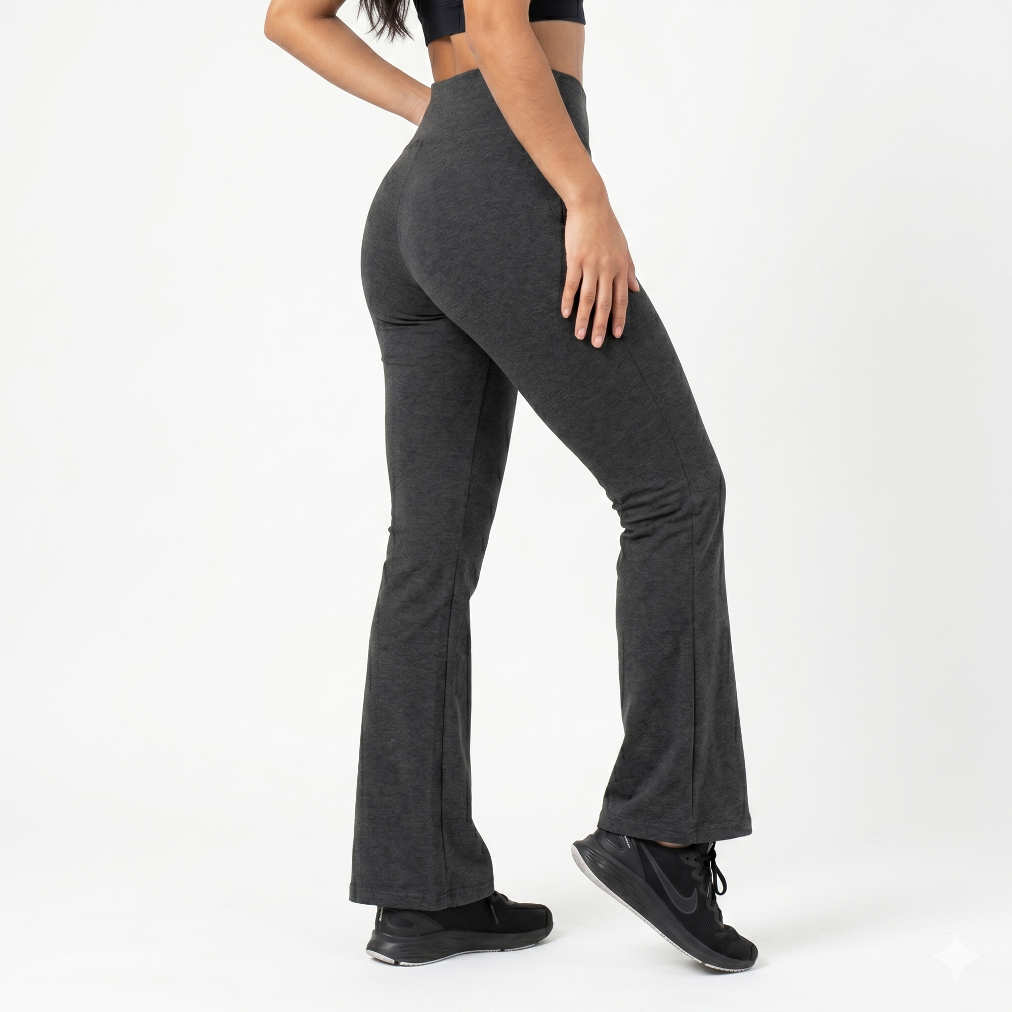 Flare Pants Algodón - Gris Oscuro