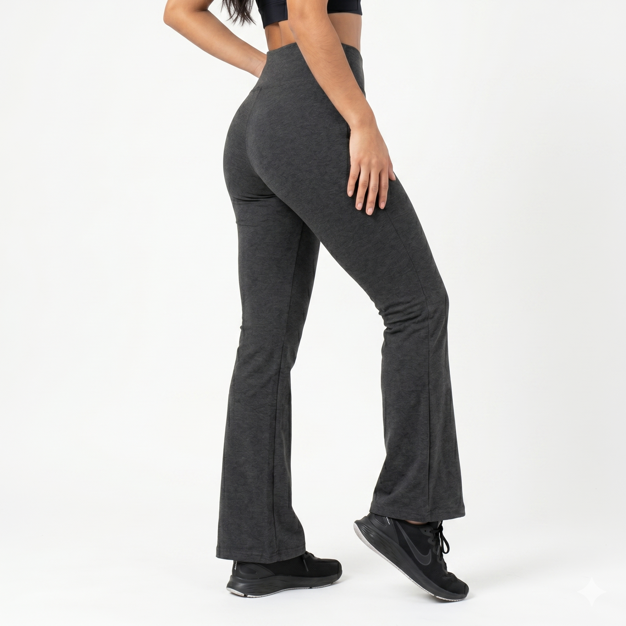 Flare Pants Algodón - Gris Oscuro