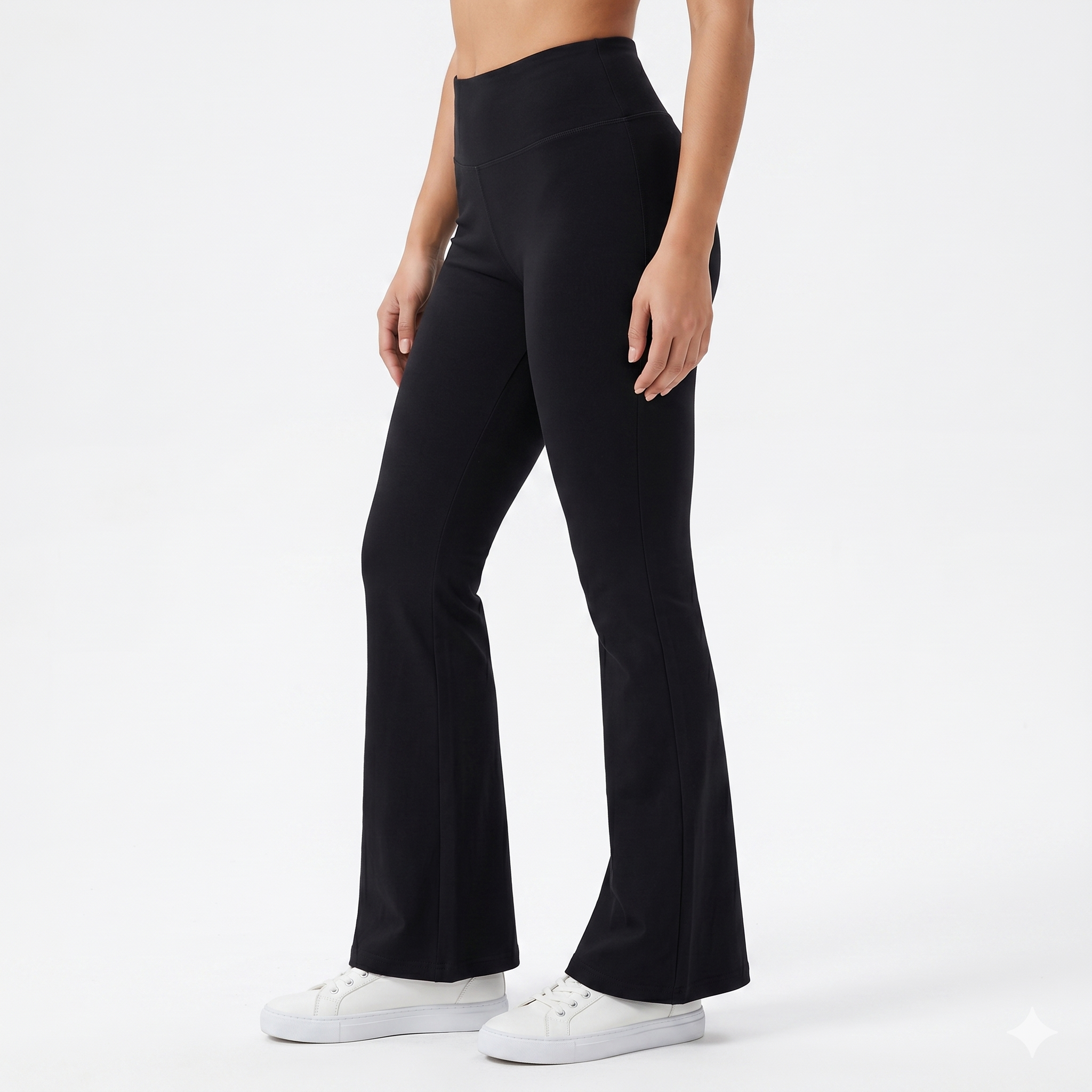 Flare Pants Algodón - Negro