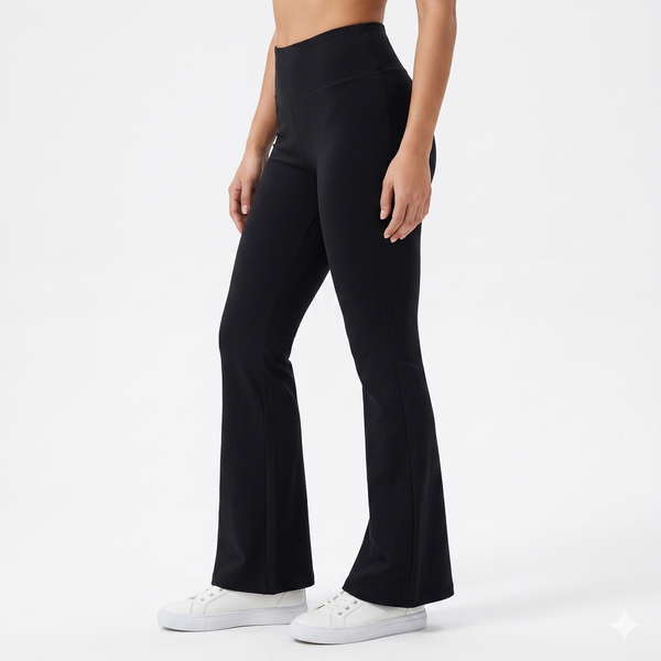 Flare Pants Algodón - Negro - Talla Estándar