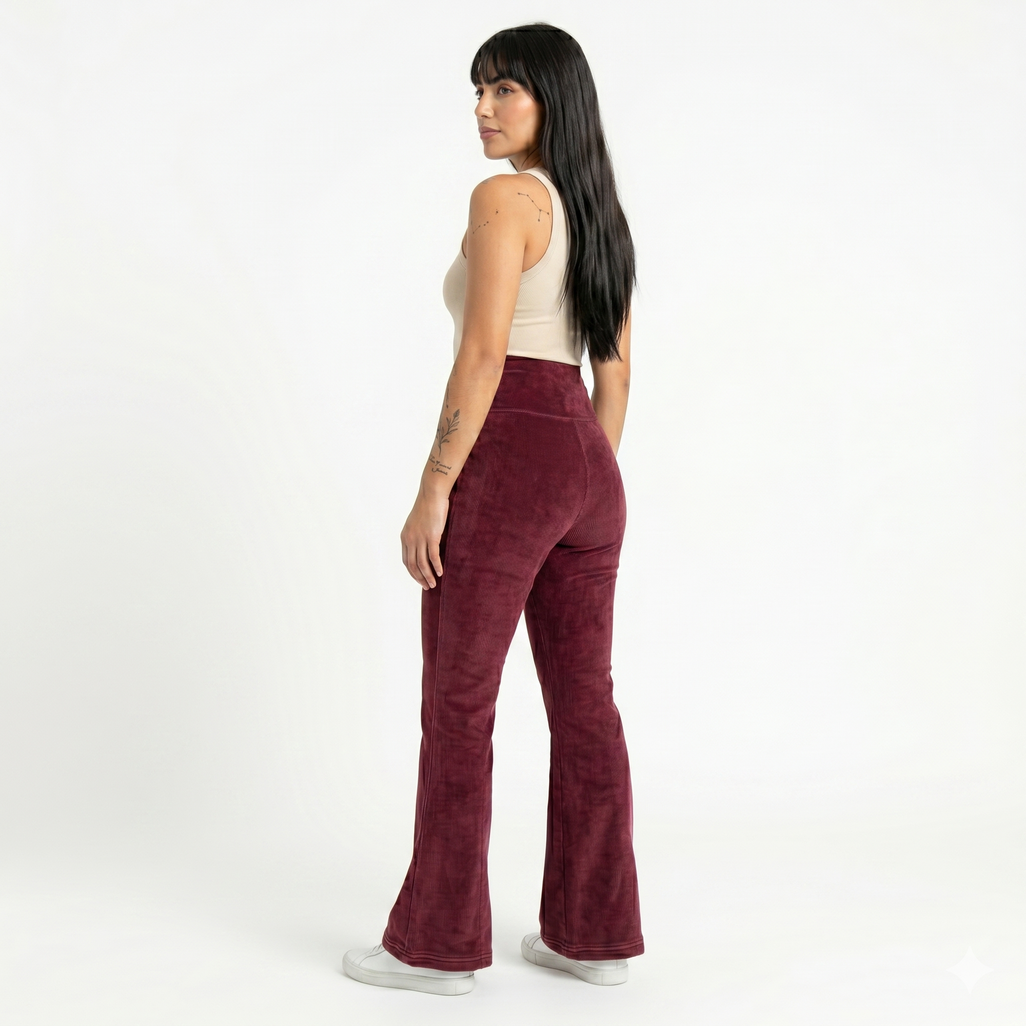Flare Pants Cotele - Polar - Vino Borgoña