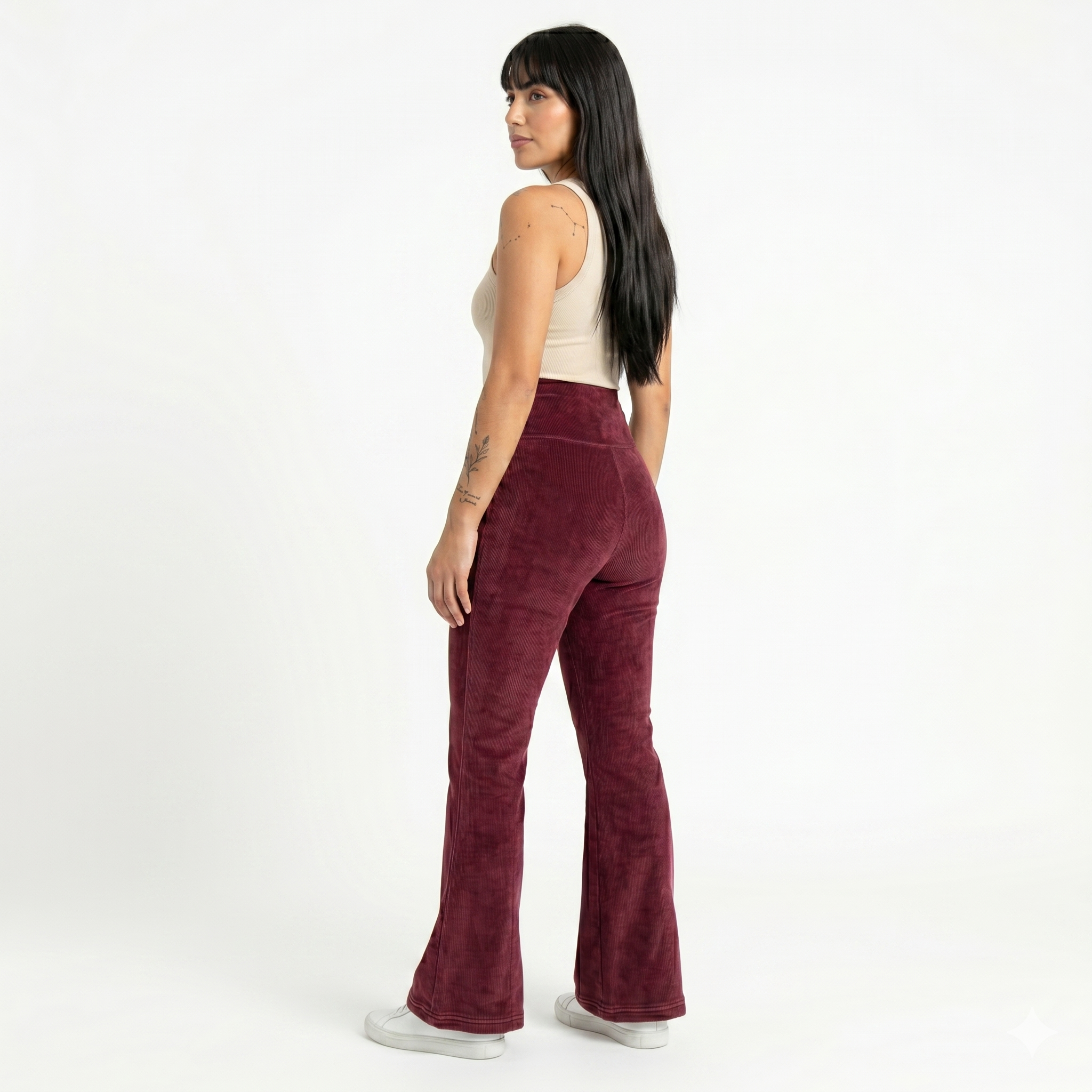 Flare Pants Cotele - Polar - Vino Borgoña