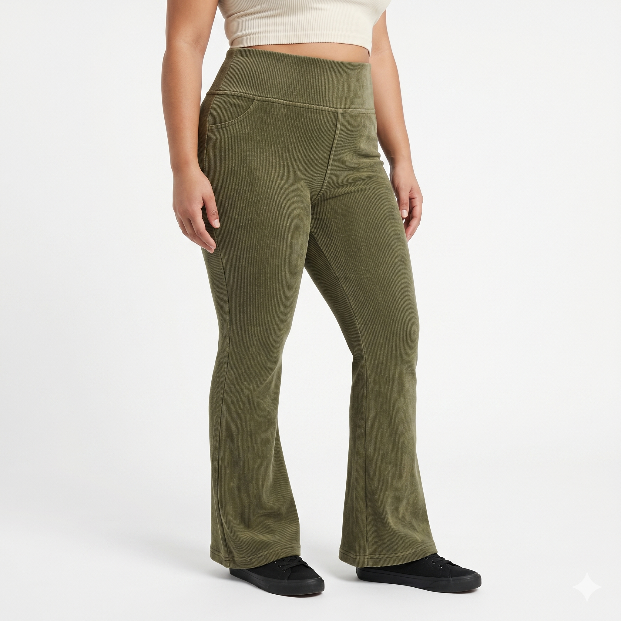 Flare Pants Cotele - Polar - Verde Musgo