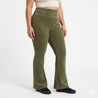 Flare Pants Cotele - Polar - Verde Musgo - Talla XL