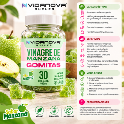 Gomitas de Vinagre de Manzana 1000 mg