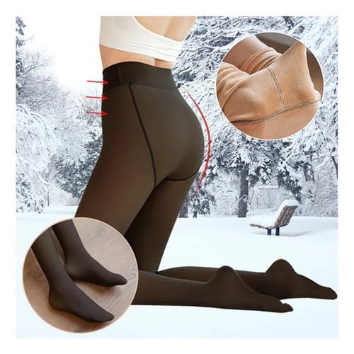 Pantys Efecto Piel - Pie Completo - Negro - Talla Estándar 34/46