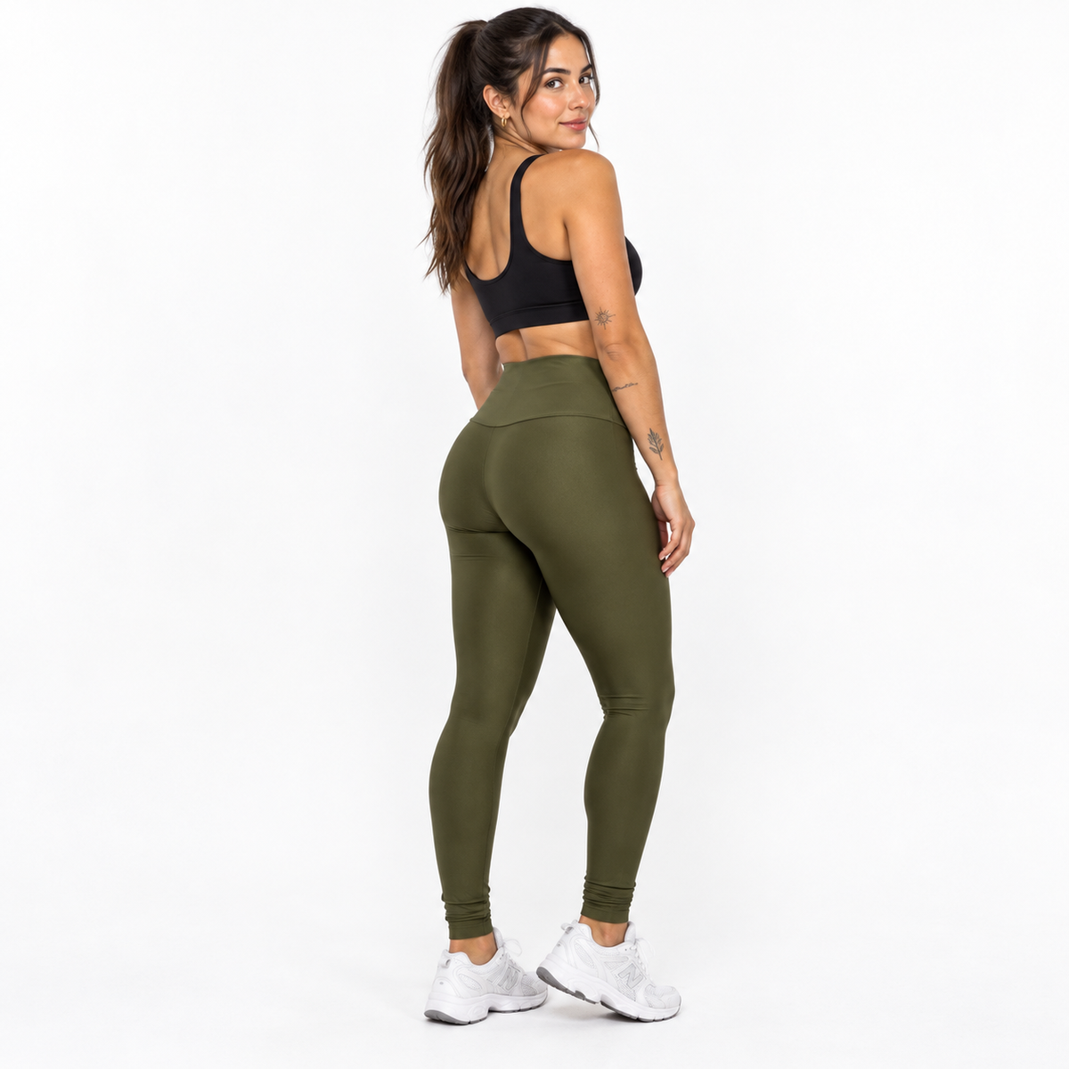 Calza Dupont Verde Musgo  Talla Estandar