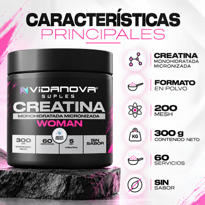 Creatina Woman Monohidratada Micronizada 300 g